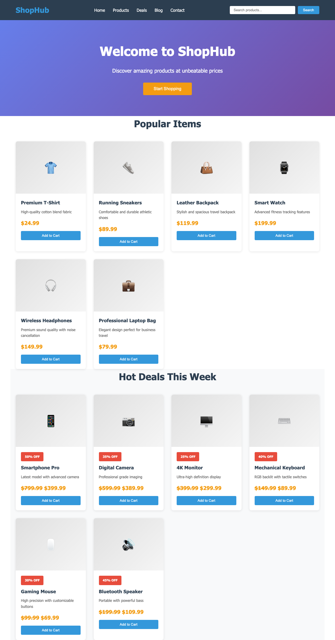Screenshot sample 39 for shopping-home-page / Claude Haiku 4.5