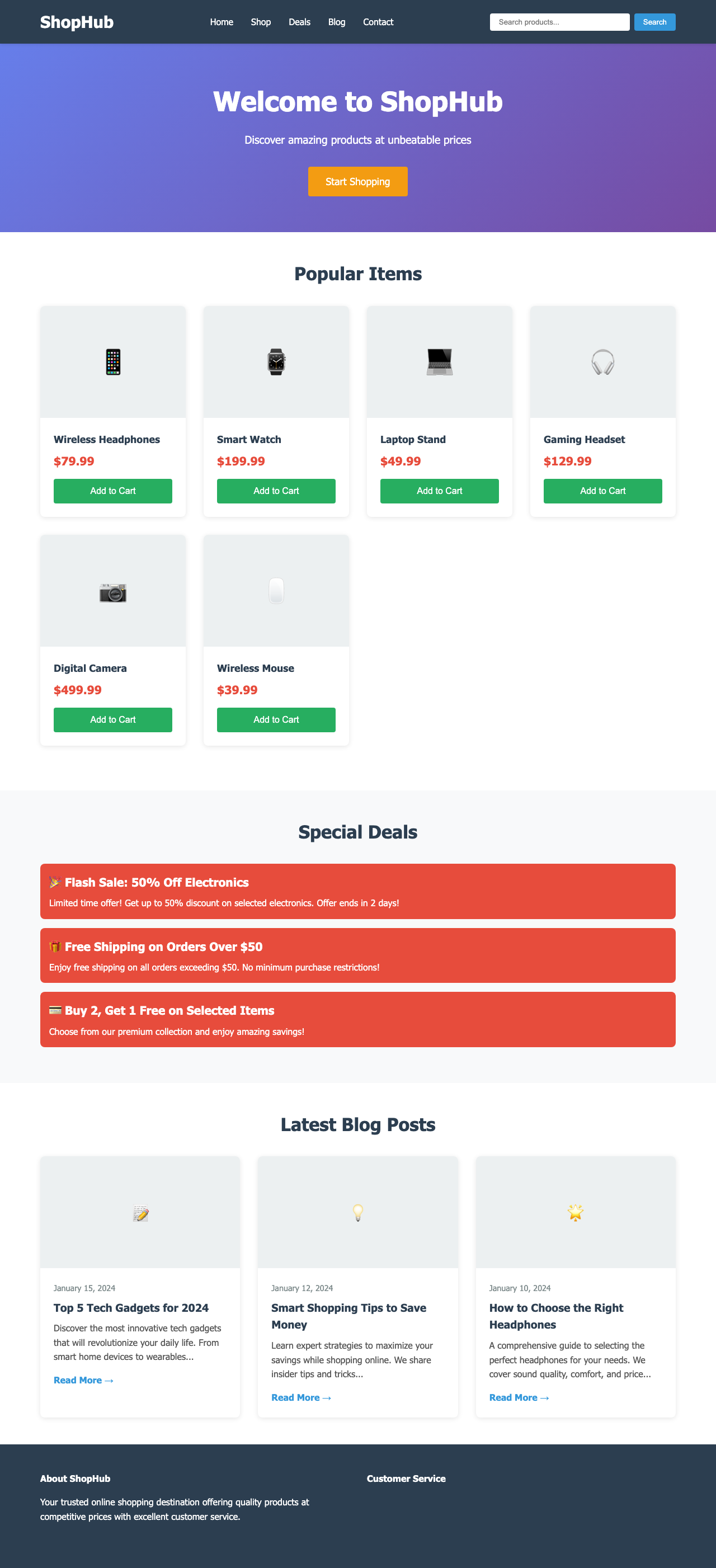 Screenshot sample 41 for shopping-home-page / Claude Haiku 4.5