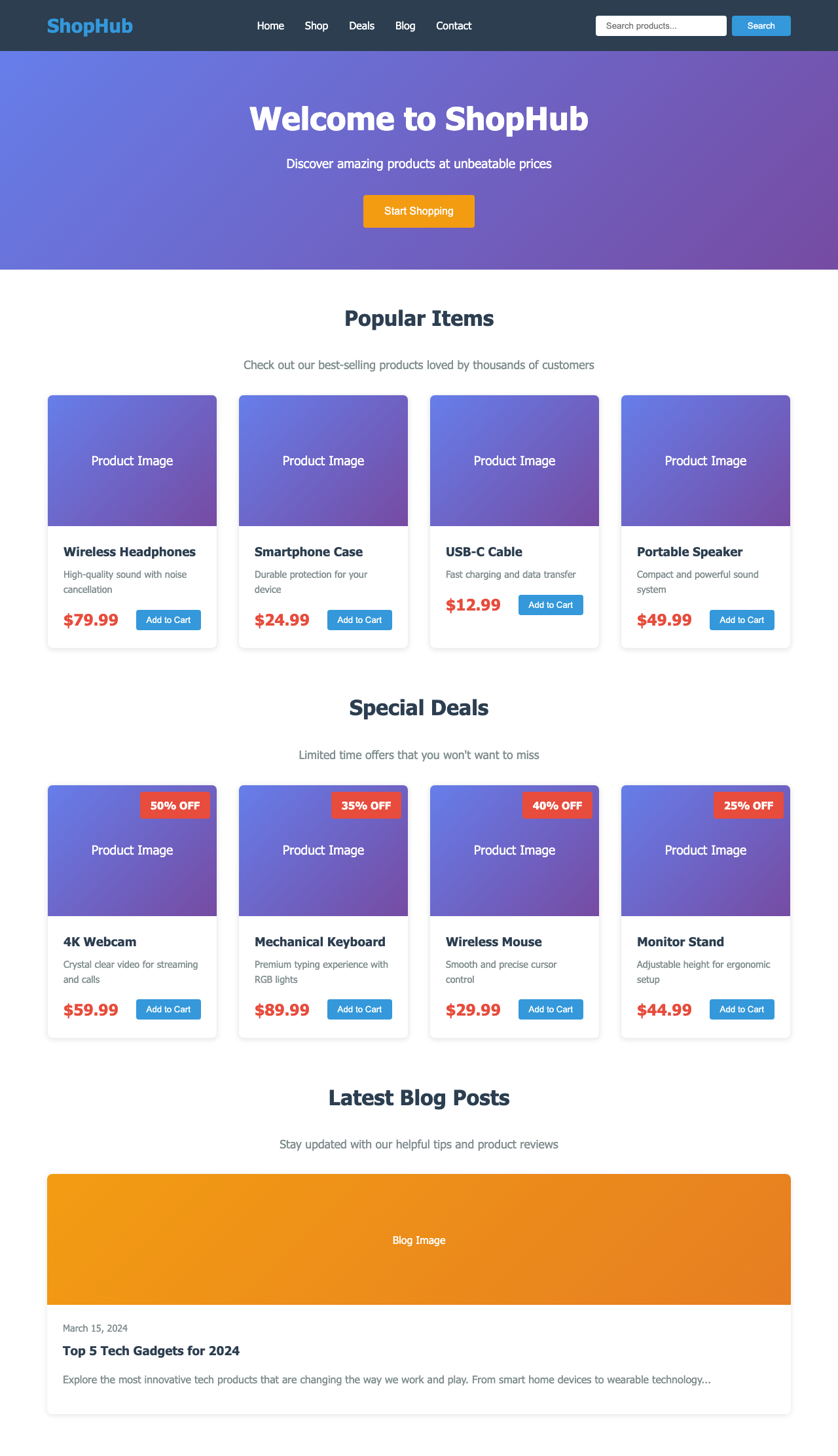 Screenshot sample 48 for shopping-home-page / Claude Haiku 4.5