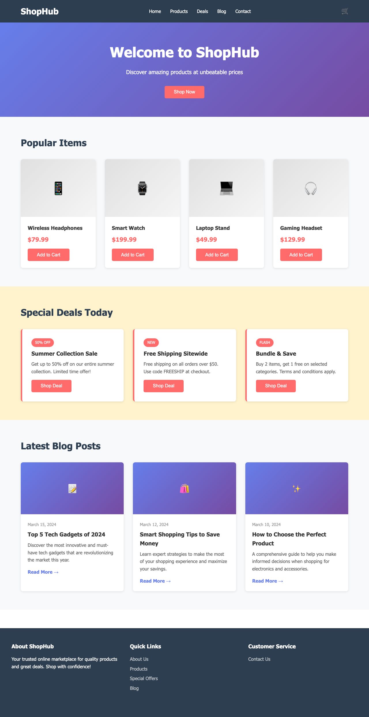 Screenshot sample 52 for shopping-home-page / Claude Haiku 4.5