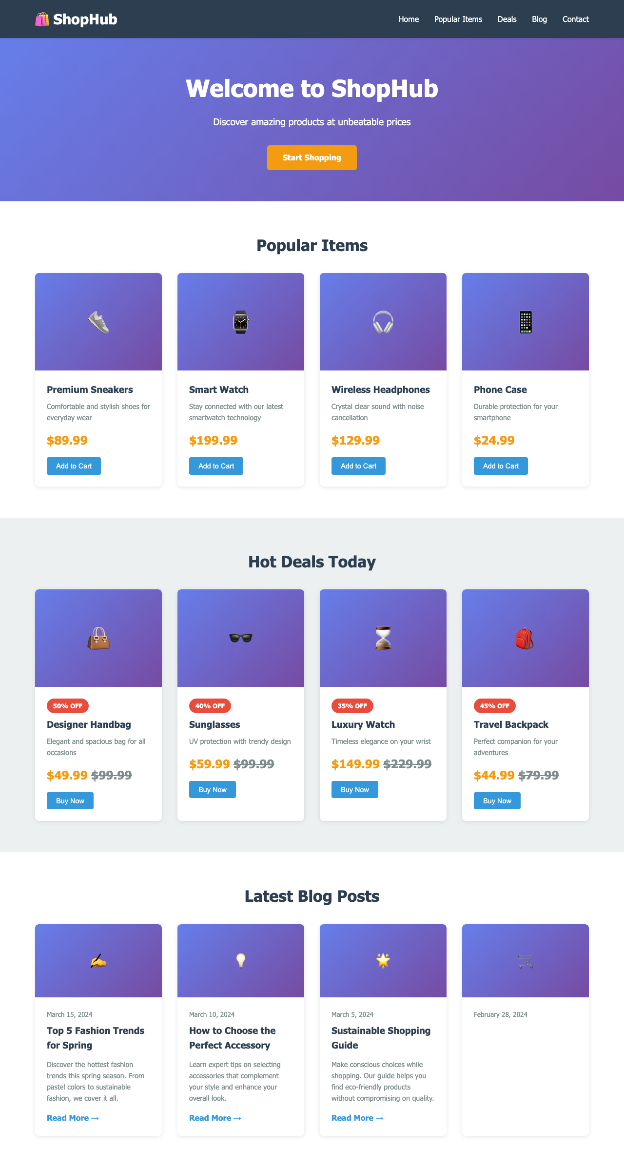 Screenshot sample 54 for shopping-home-page / Claude Haiku 4.5