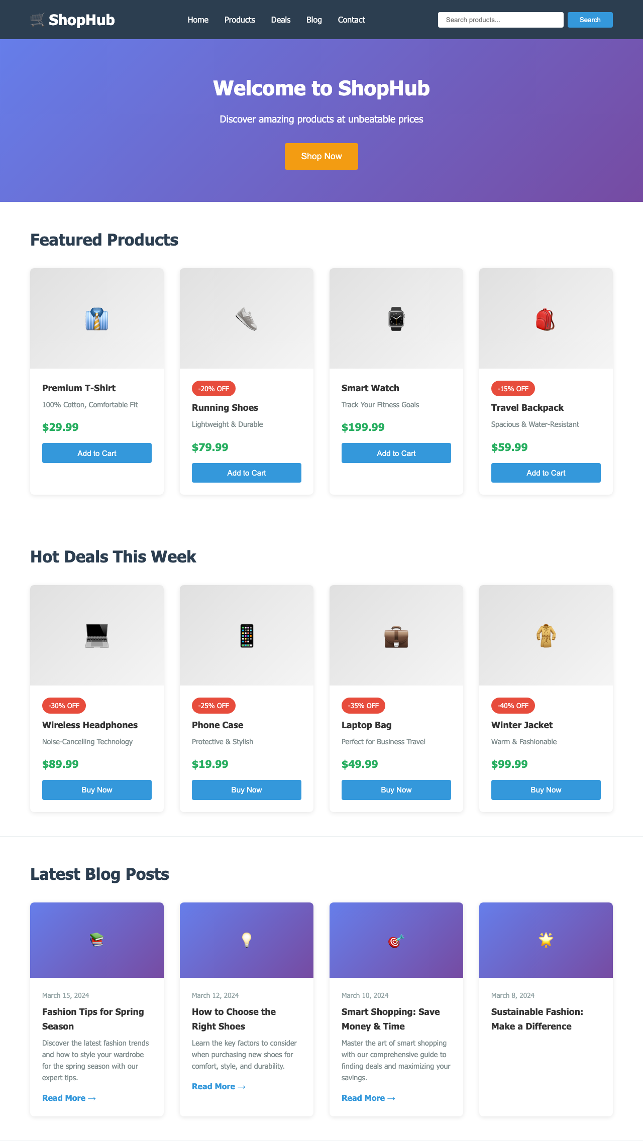 Screenshot sample 55 for shopping-home-page / Claude Haiku 4.5