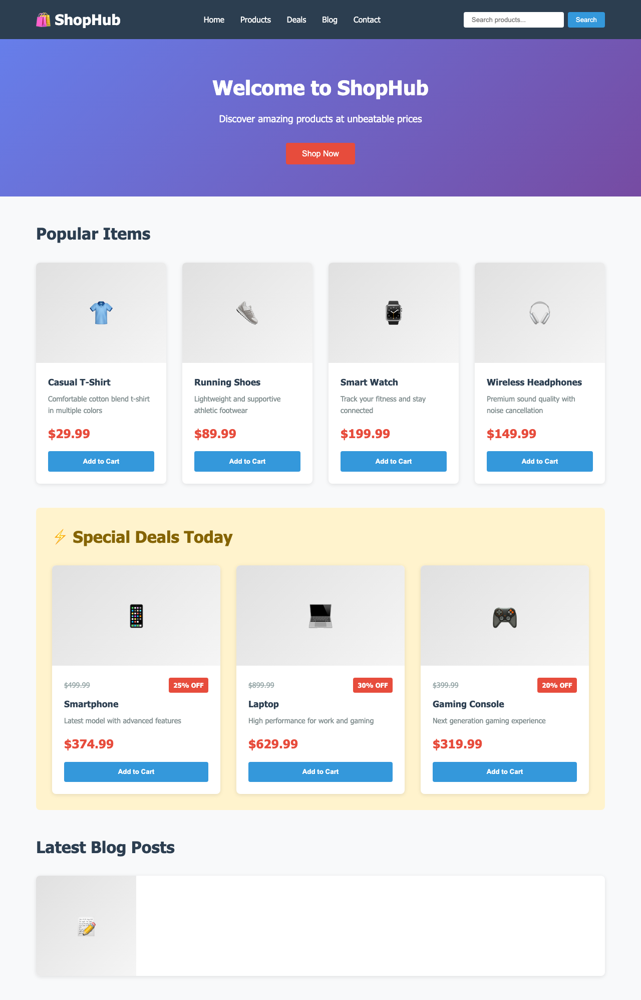Screenshot sample 65 for shopping-home-page / Claude Haiku 4.5