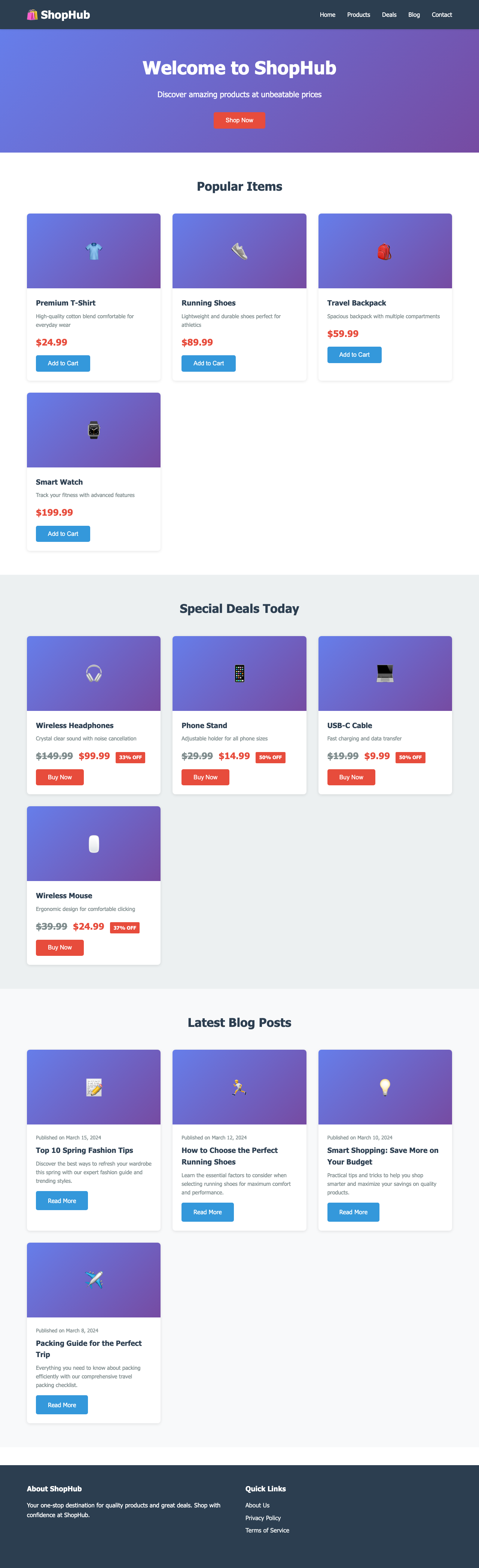 Screenshot sample 66 for shopping-home-page / Claude Haiku 4.5