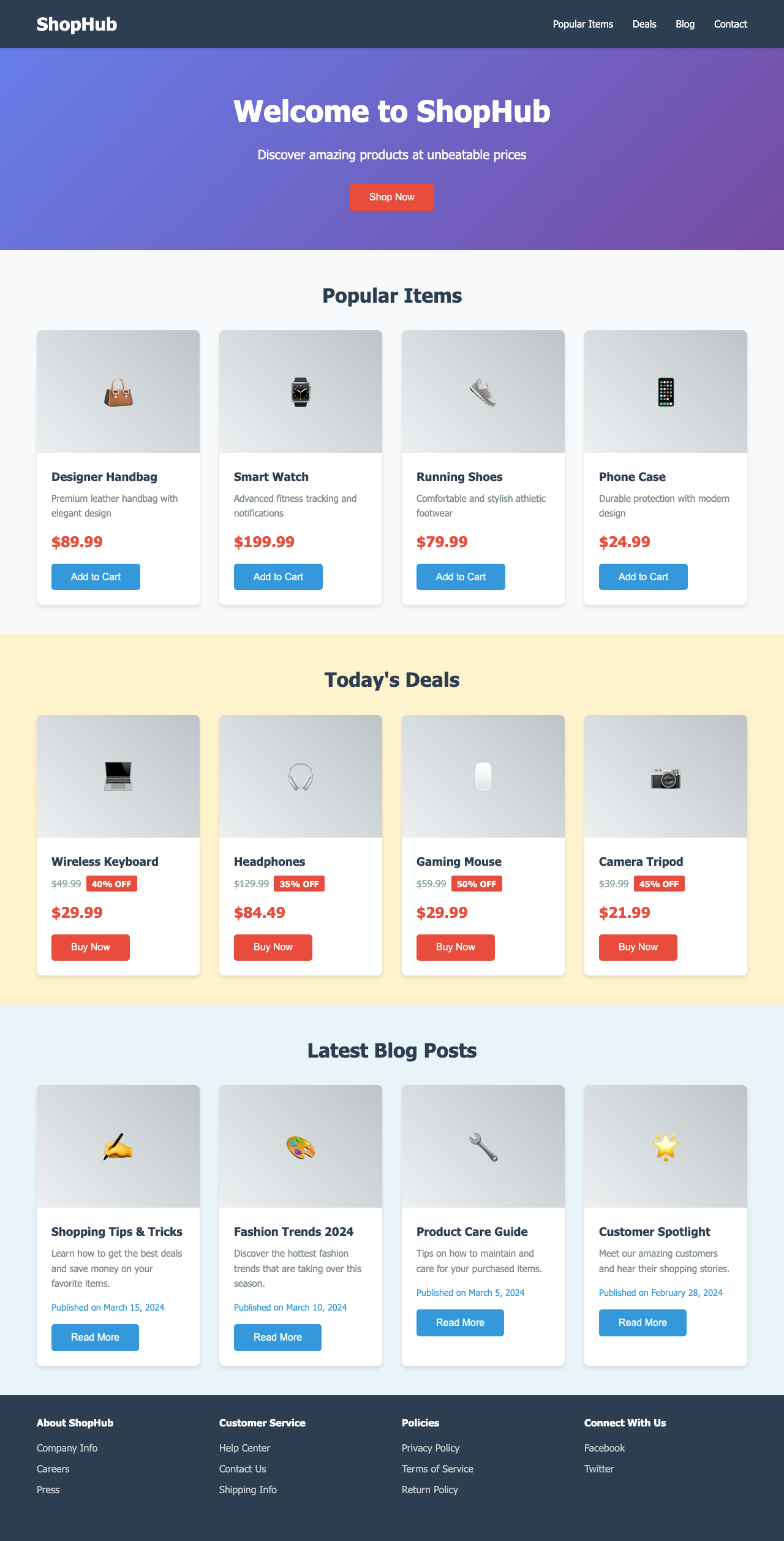 Screenshot sample 67 for shopping-home-page / Claude Haiku 4.5
