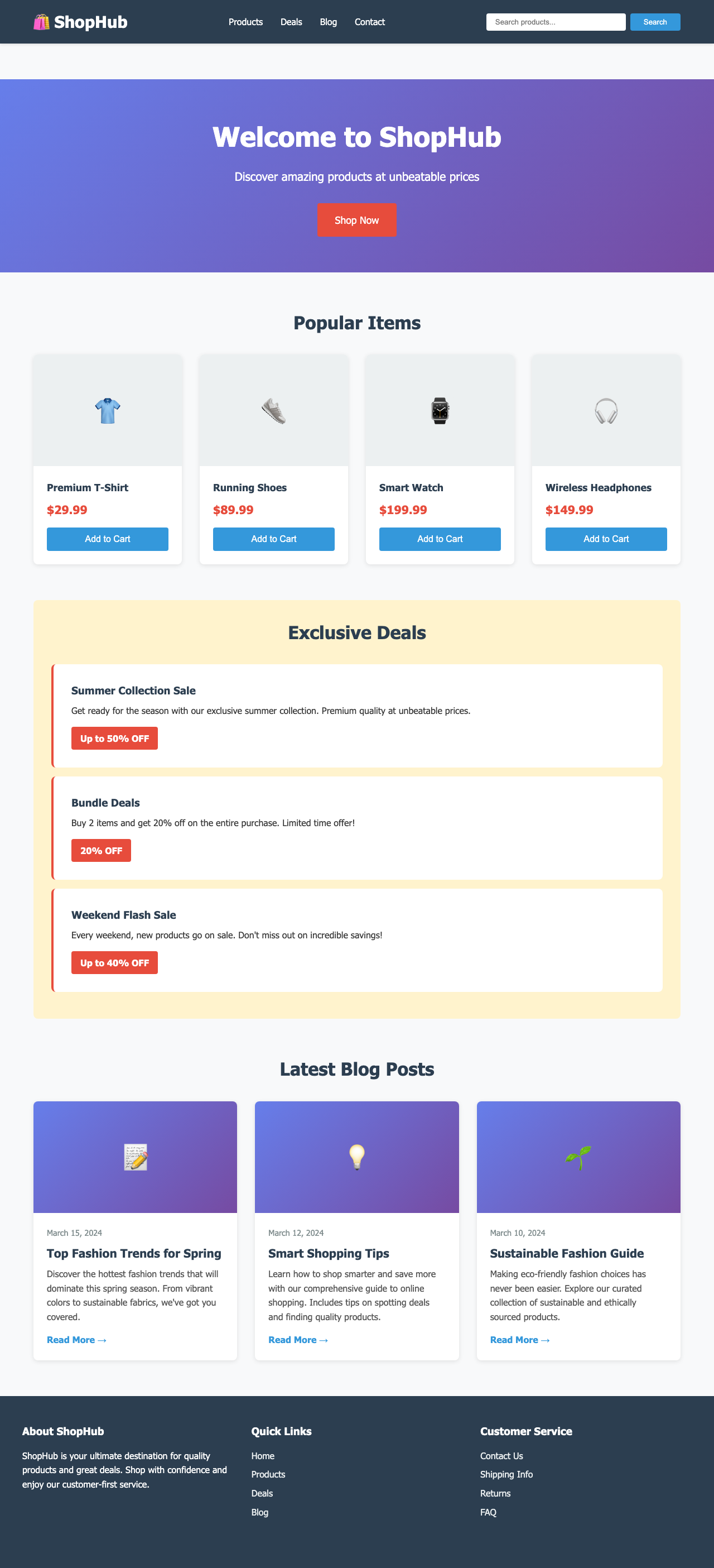 Screenshot sample 68 for shopping-home-page / Claude Haiku 4.5
