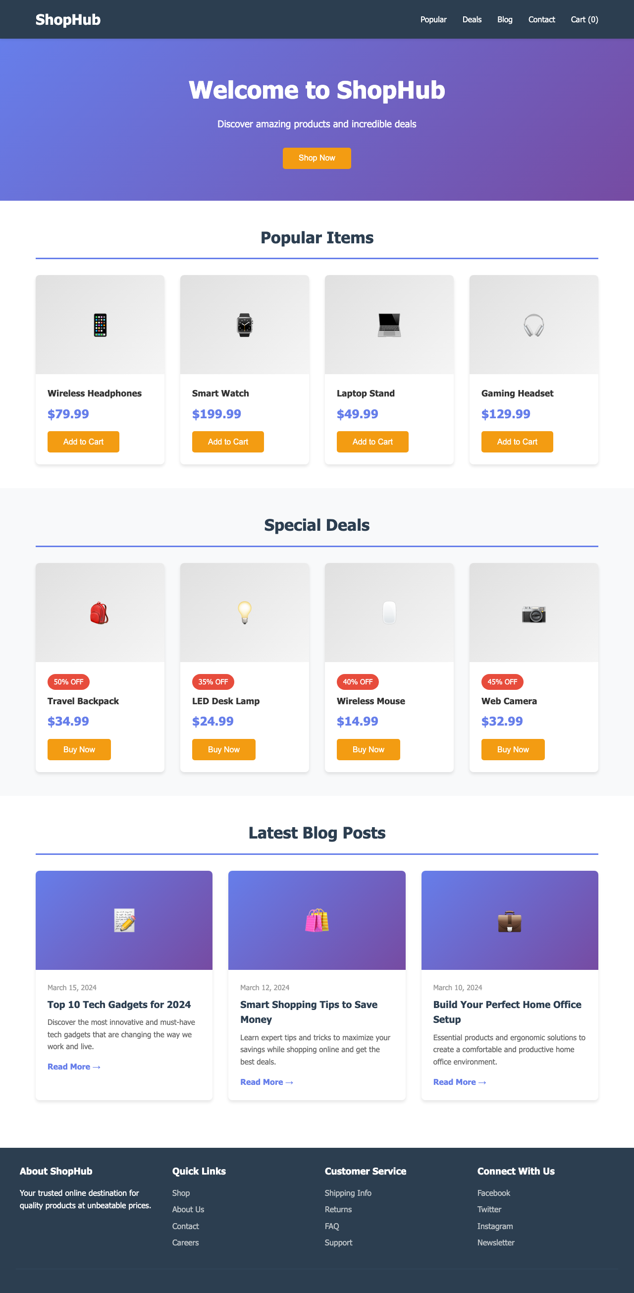 Screenshot sample 73 for shopping-home-page / Claude Haiku 4.5