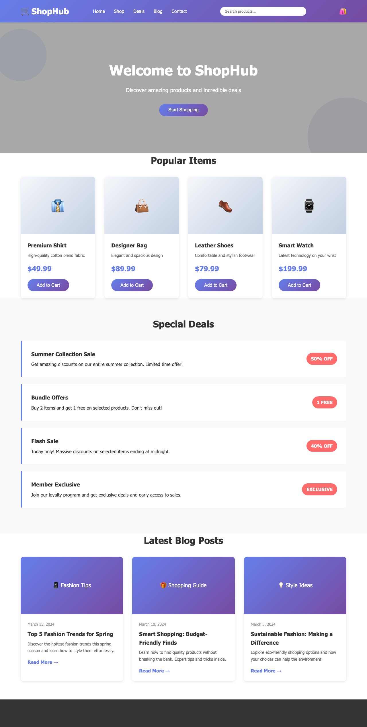 Screenshot sample 74 for shopping-home-page / Claude Haiku 4.5