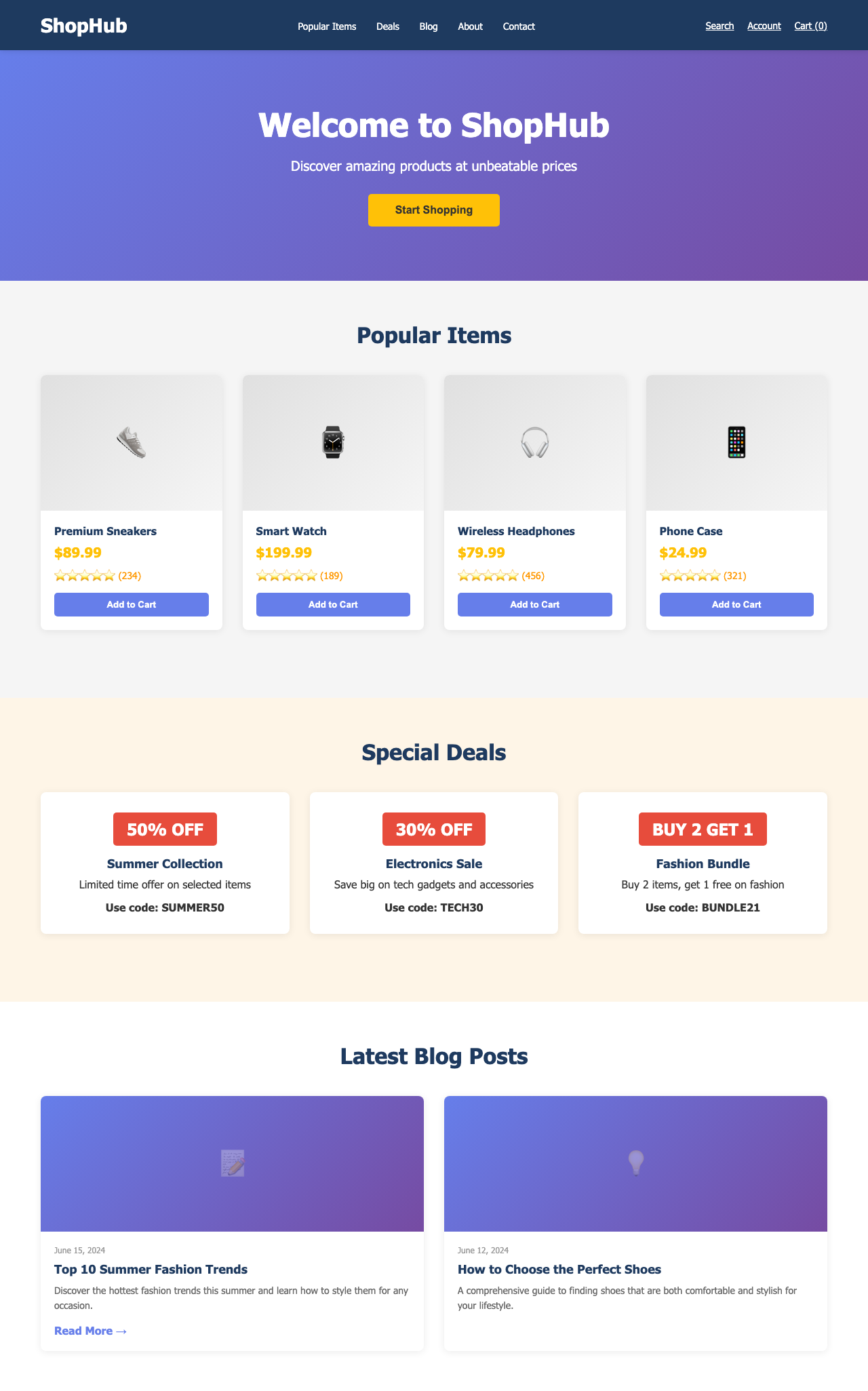 Screenshot sample 78 for shopping-home-page / Claude Haiku 4.5