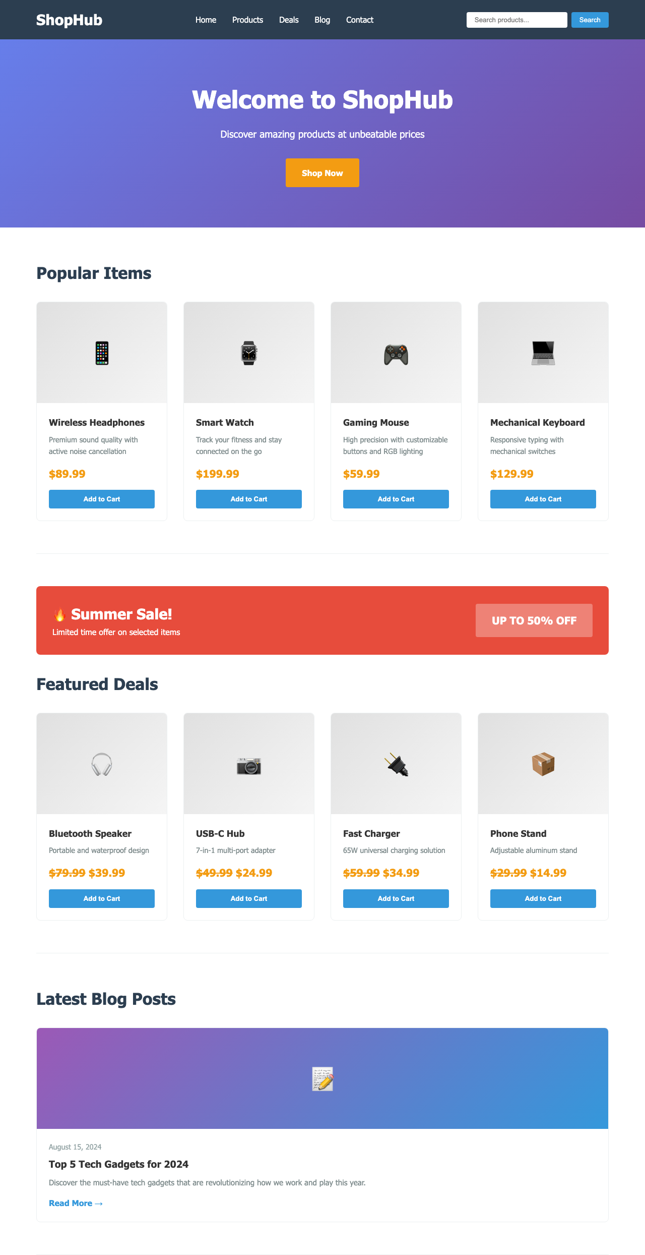 Screenshot sample 79 for shopping-home-page / Claude Haiku 4.5