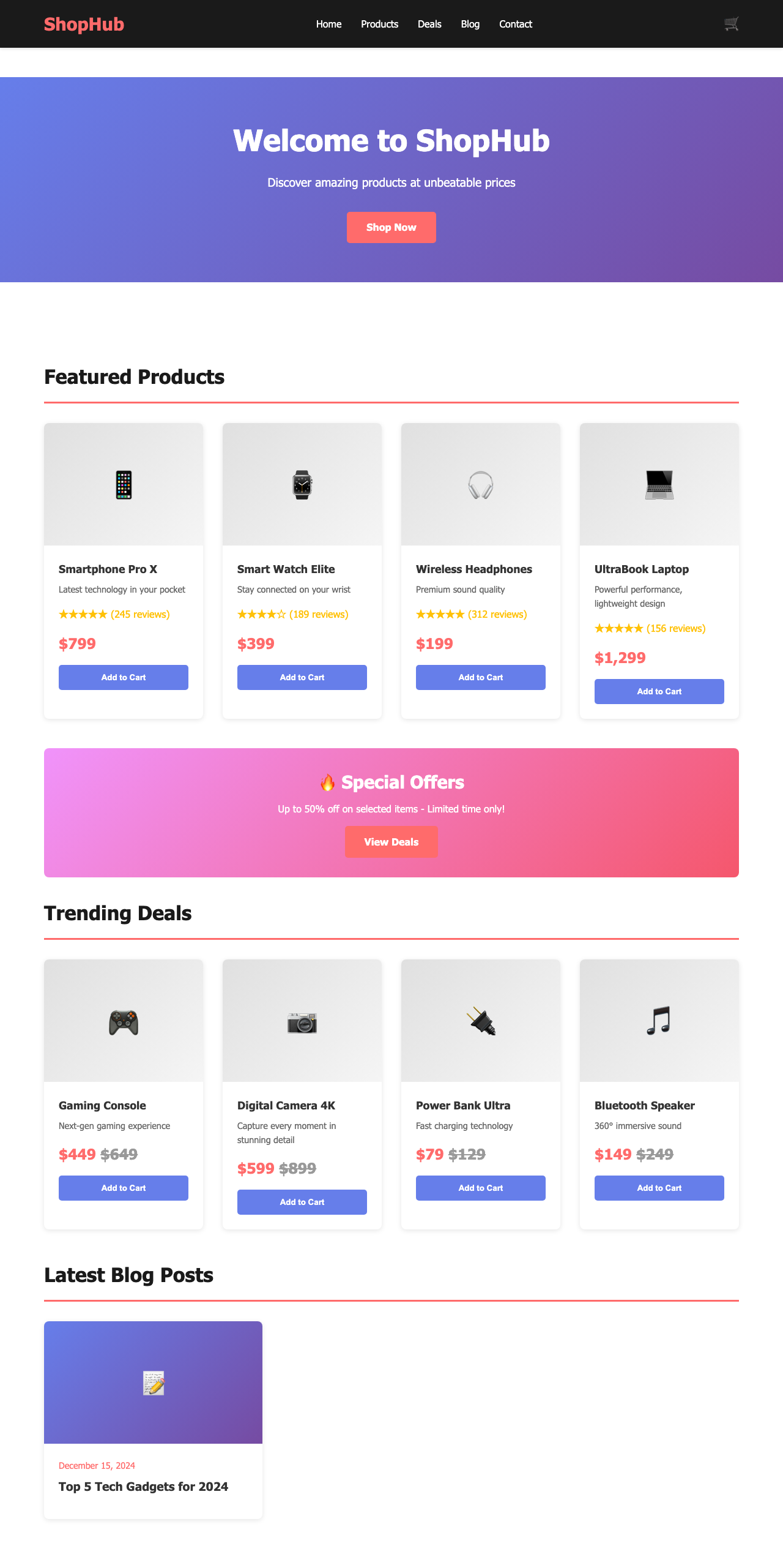 Screenshot sample 80 for shopping-home-page / Claude Haiku 4.5