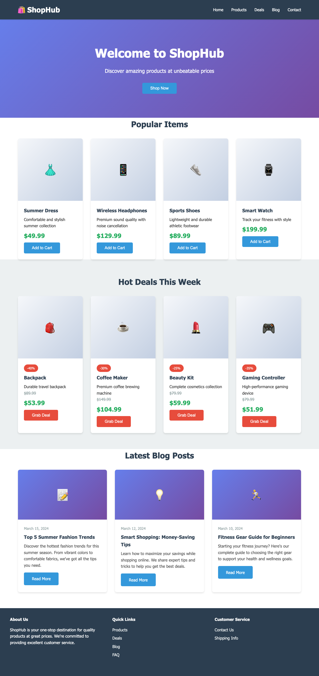 Screenshot sample 82 for shopping-home-page / Claude Haiku 4.5