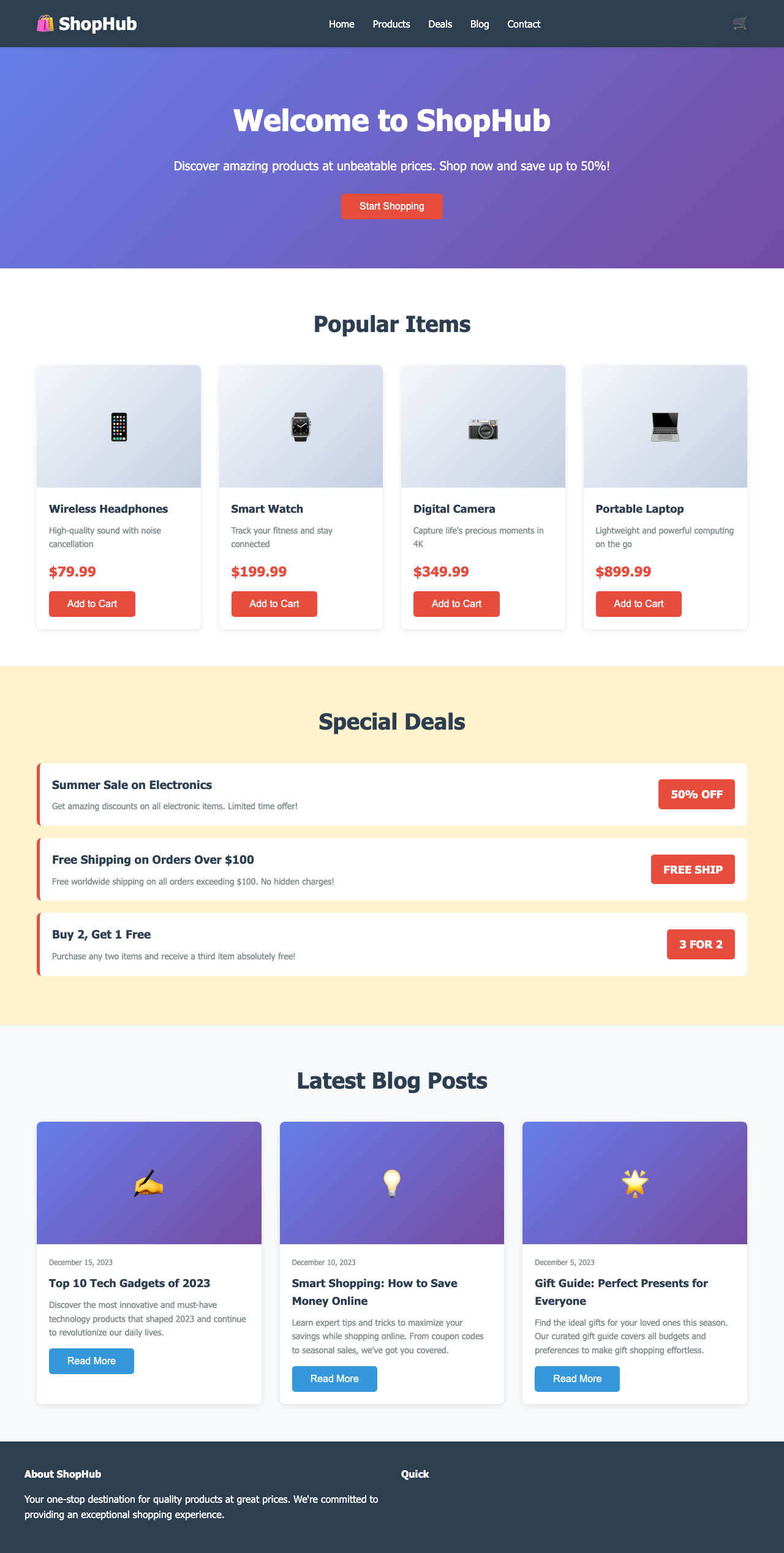 Screenshot sample 83 for shopping-home-page / Claude Haiku 4.5