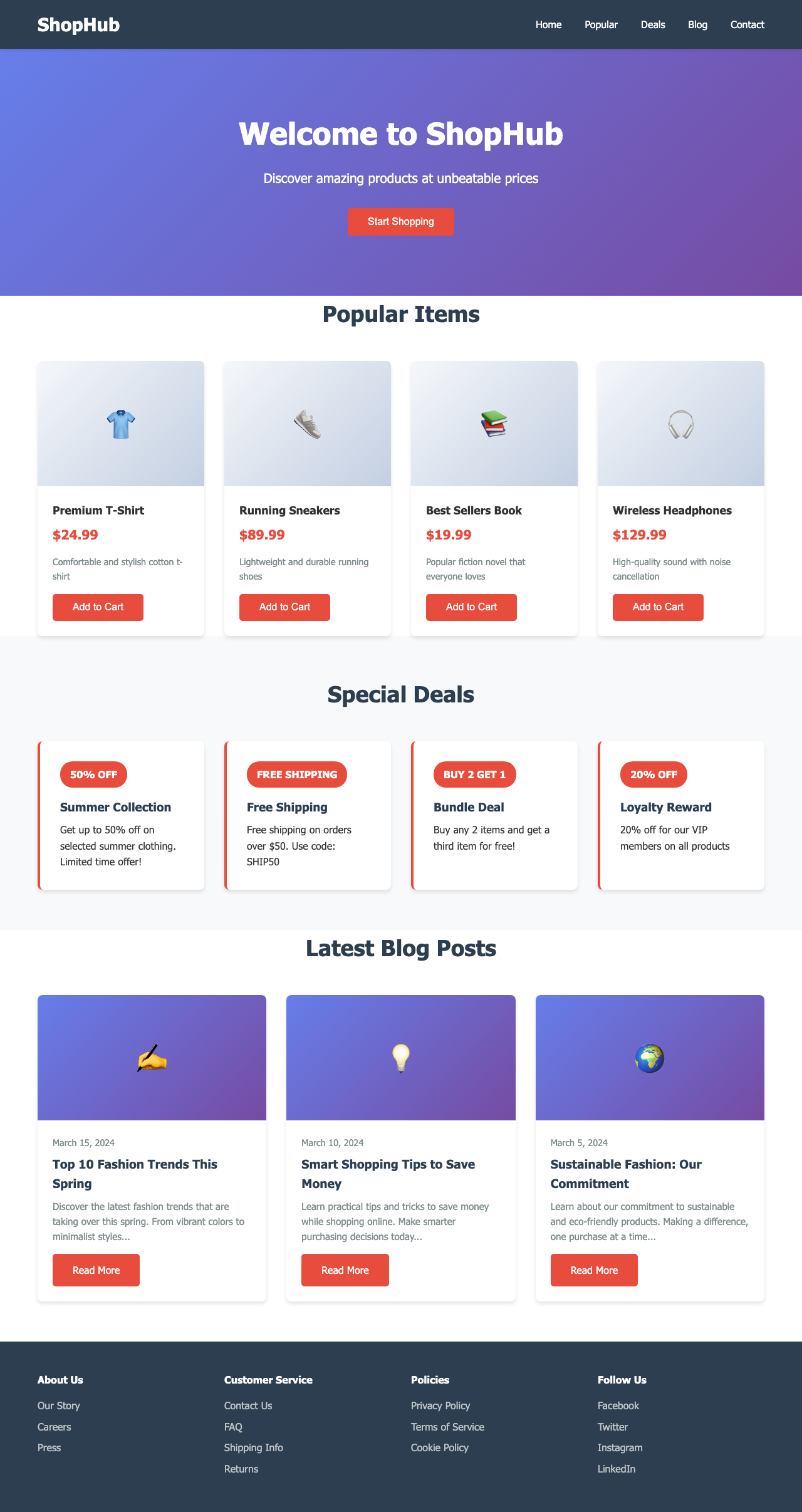 Screenshot sample 86 for shopping-home-page / Claude Haiku 4.5