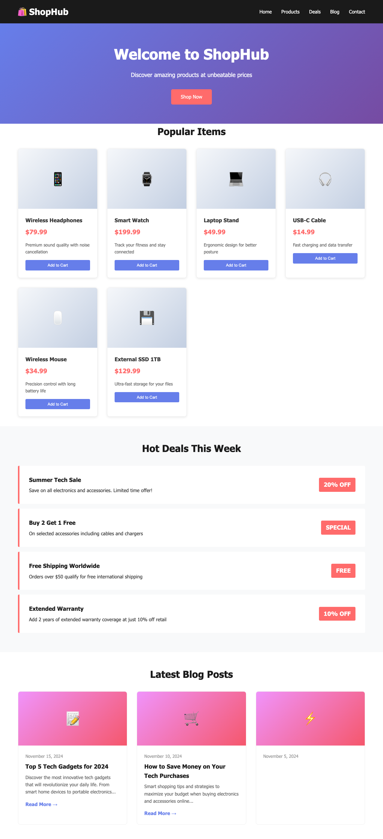 Screenshot sample 93 for shopping-home-page / Claude Haiku 4.5