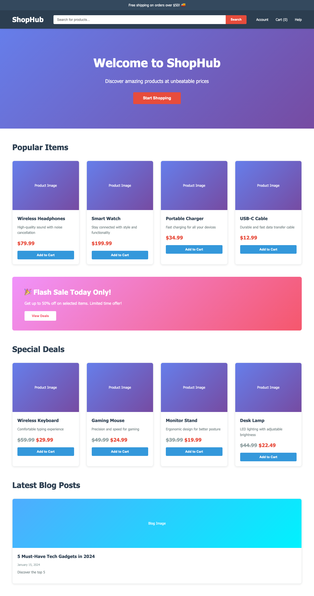 Screenshot sample 94 for shopping-home-page / Claude Haiku 4.5