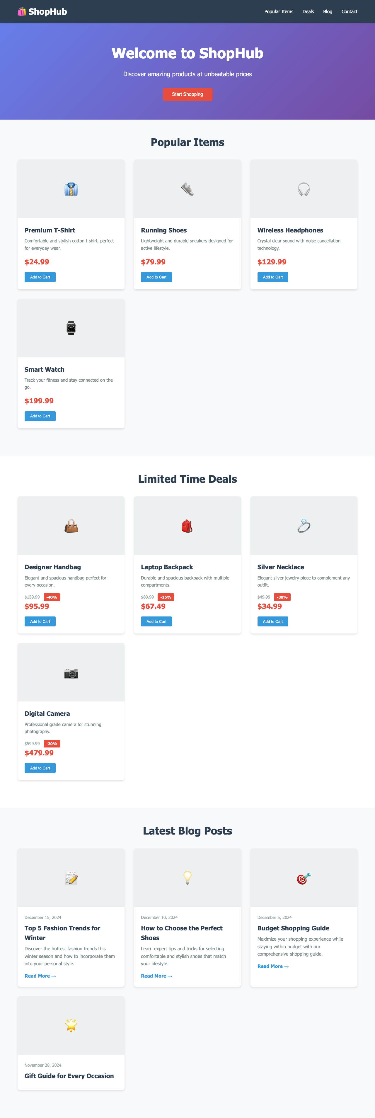 Screenshot sample 96 for shopping-home-page / Claude Haiku 4.5
