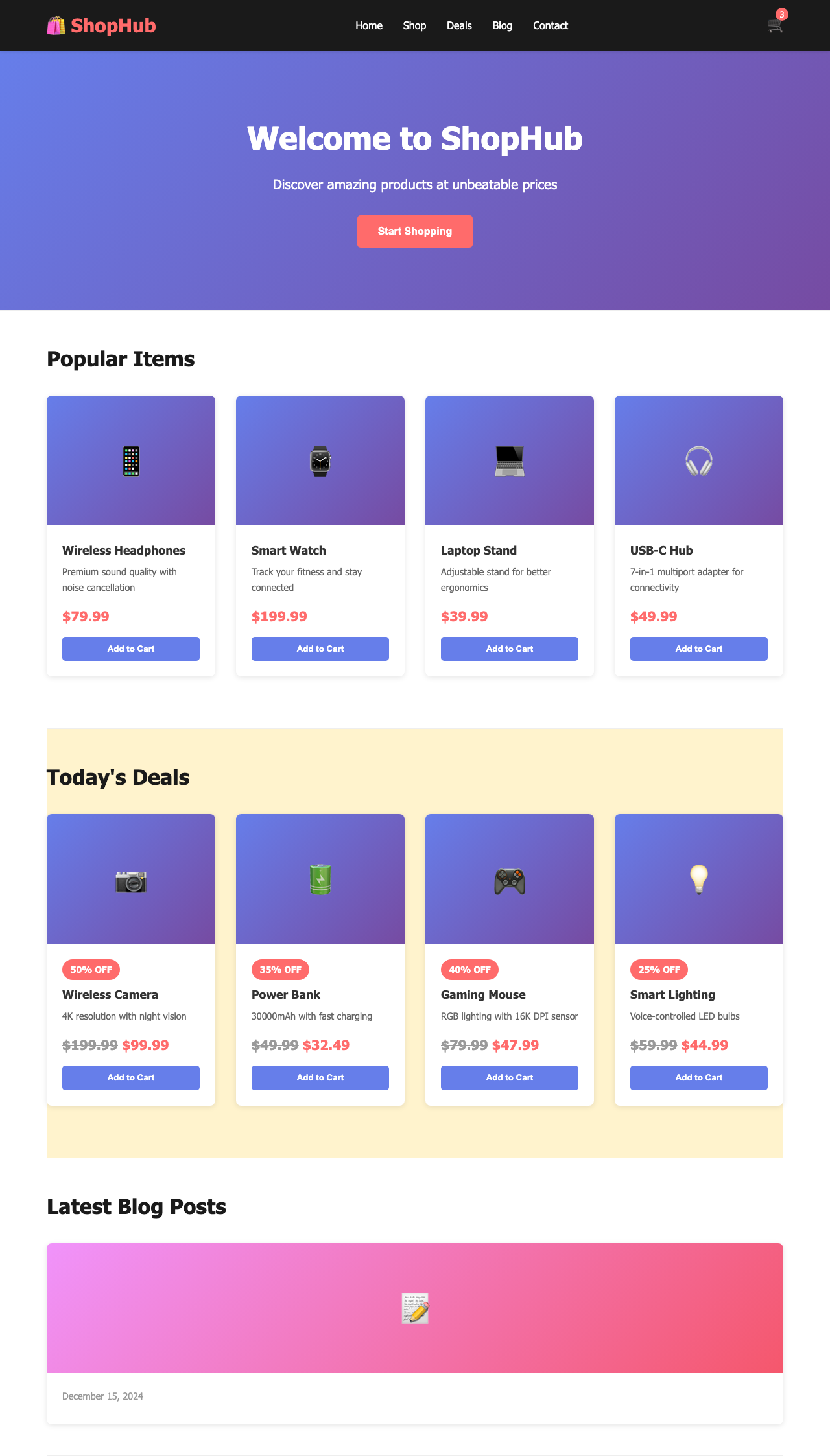 Screenshot sample 97 for shopping-home-page / Claude Haiku 4.5