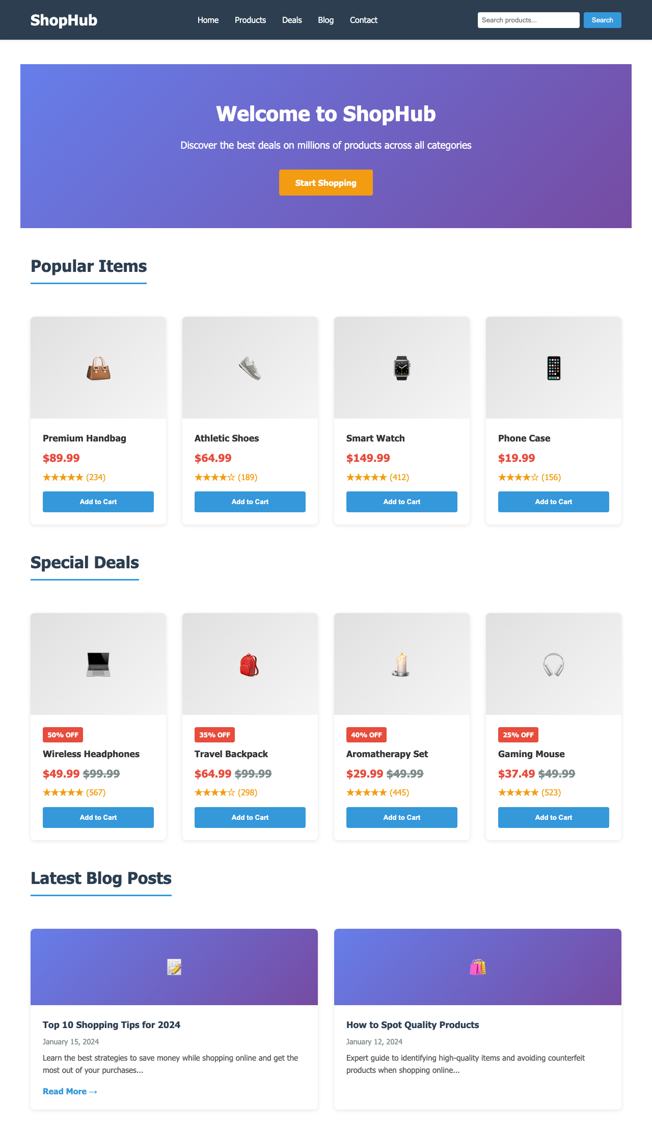 Screenshot sample 99 for shopping-home-page / Claude Haiku 4.5