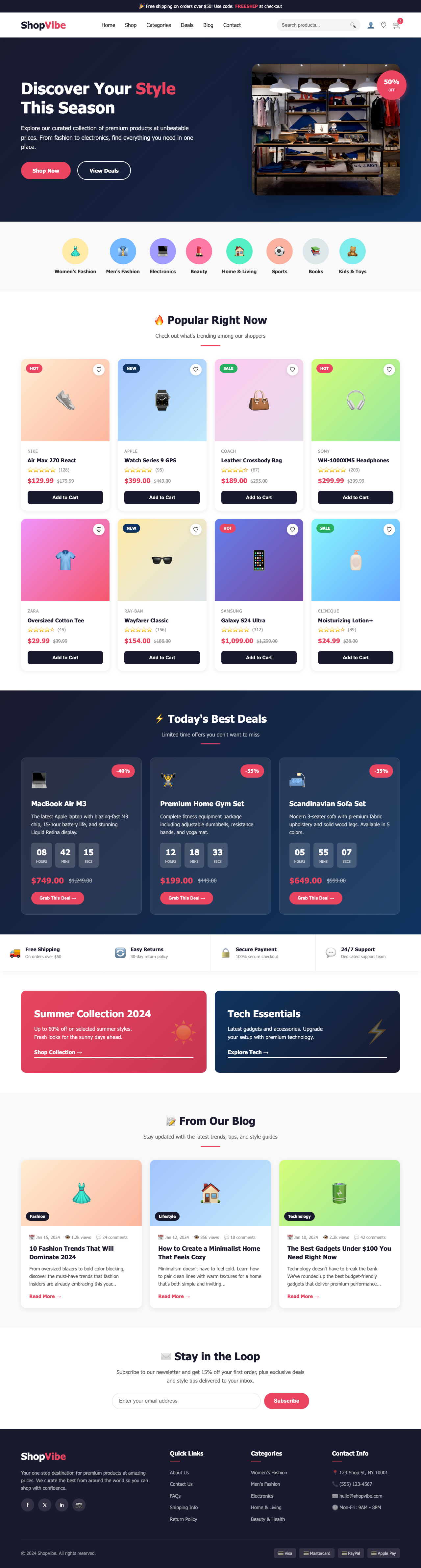 Screenshot sample 17 for shopping-home-page / Claude Opus 4.6