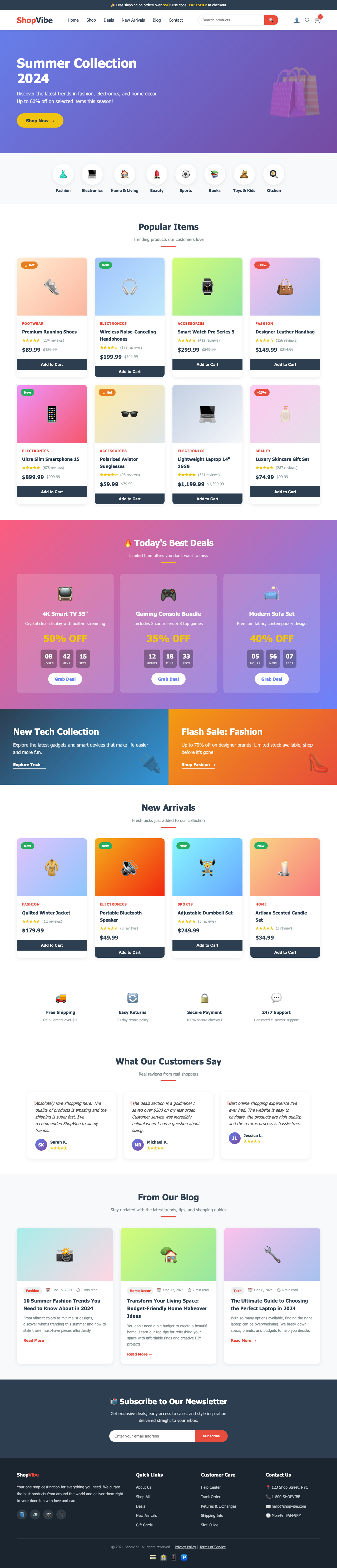 Screenshot sample 19 for shopping-home-page / Claude Opus 4.6