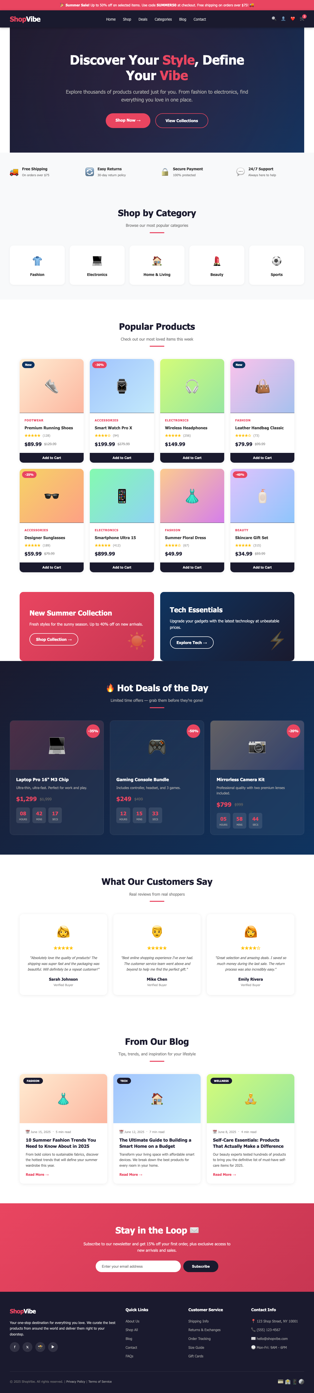 Screenshot sample 20 for shopping-home-page / Claude Opus 4.6