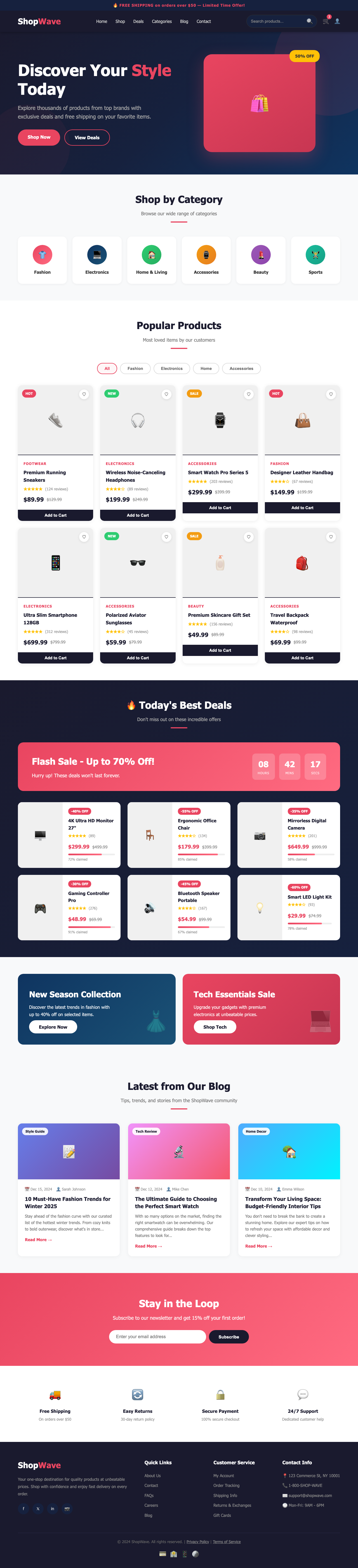 Screenshot sample 21 for shopping-home-page / Claude Opus 4.6