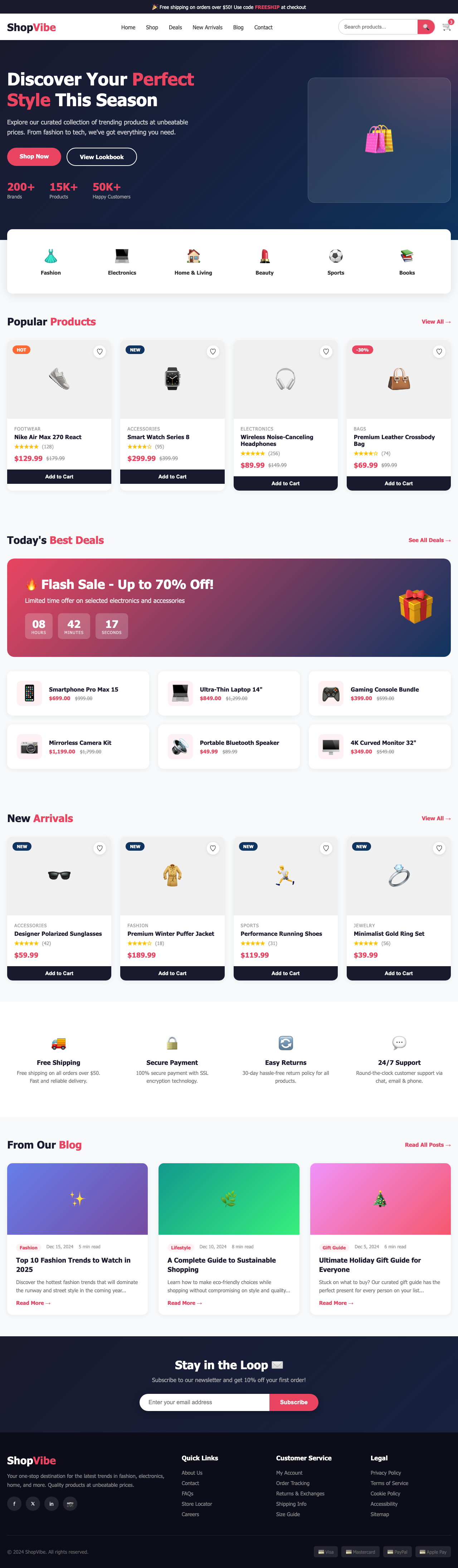 Screenshot sample 4 for shopping-home-page / Claude Opus 4.6