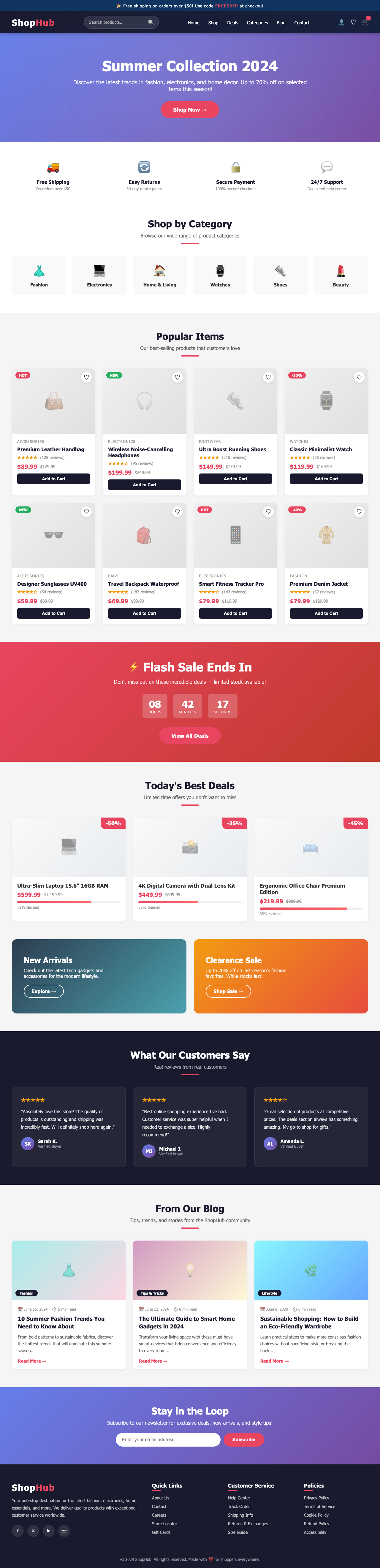 Screenshot sample 5 for shopping-home-page / Claude Opus 4.6