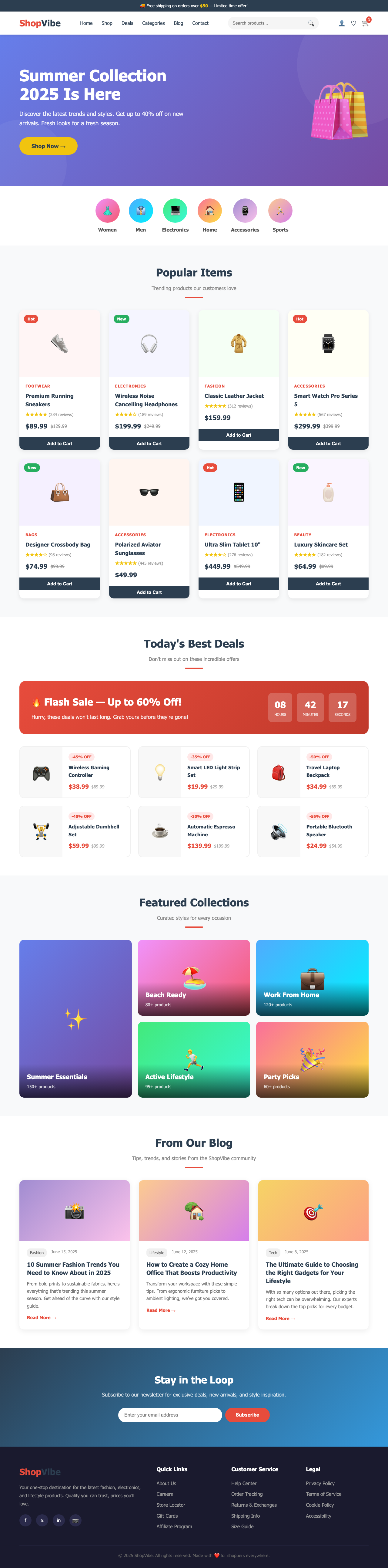 Screenshot sample 8 for shopping-home-page / Claude Opus 4.6