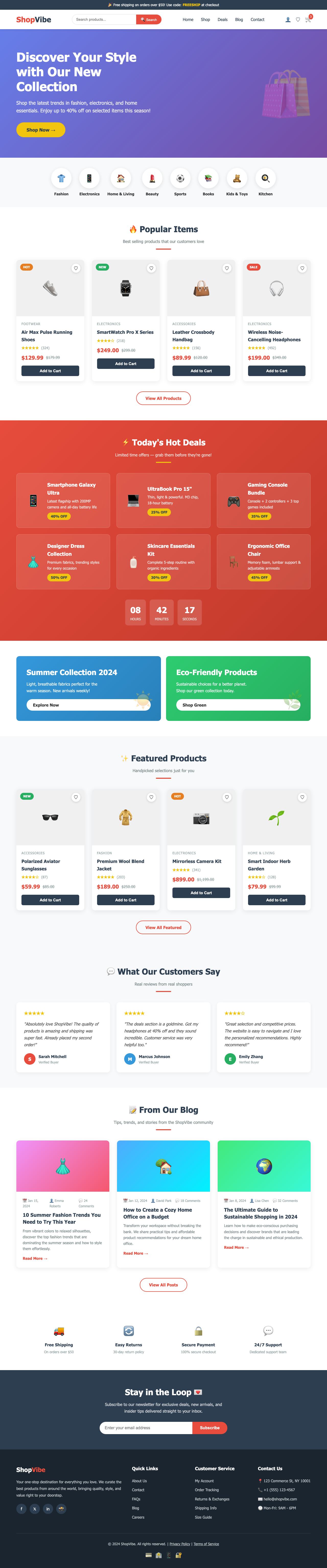 Screenshot sample 9 for shopping-home-page / Claude Opus 4.6