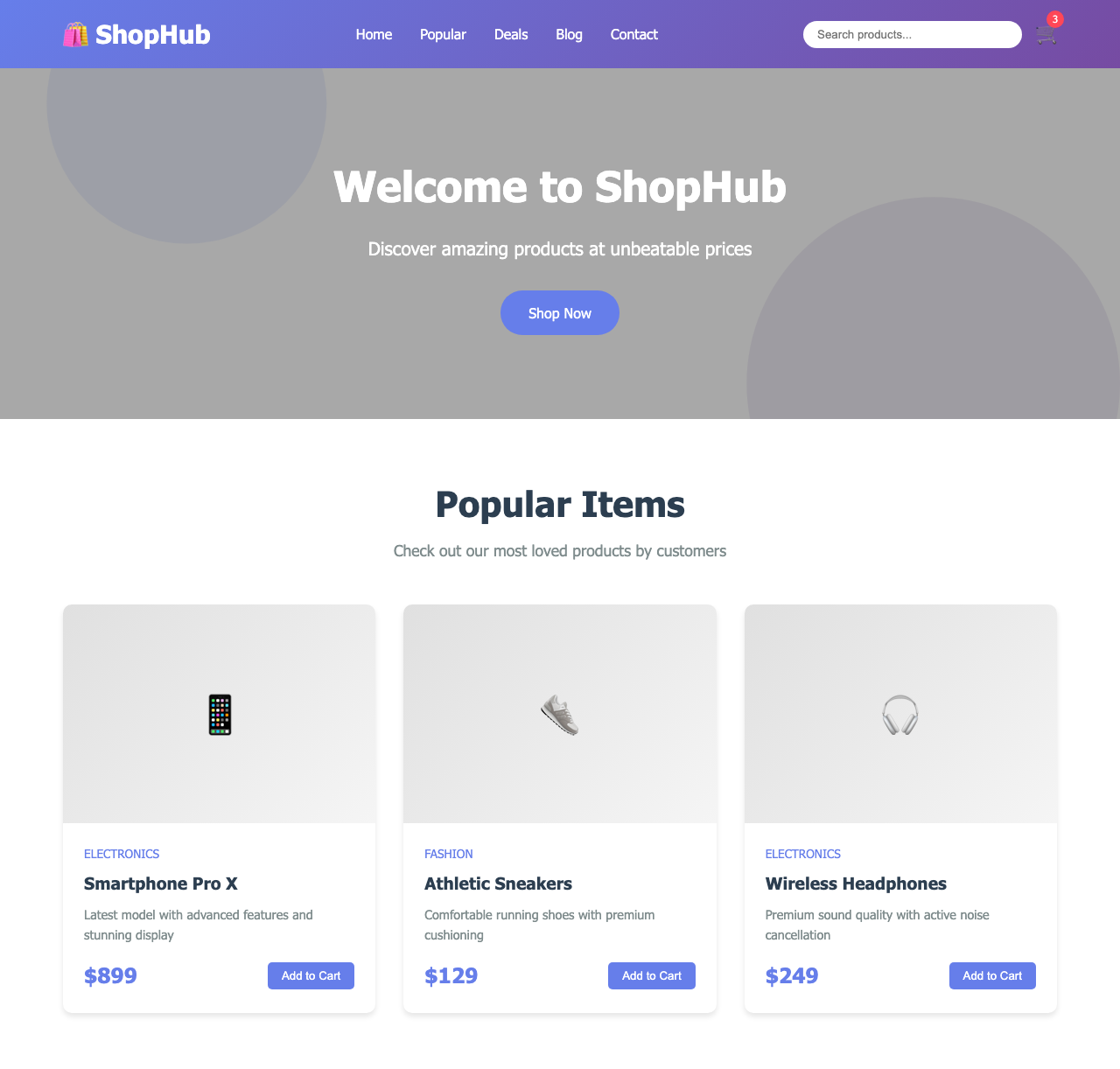 Screenshot sample 14 for shopping-home-page / Claude Sonnet 4.5