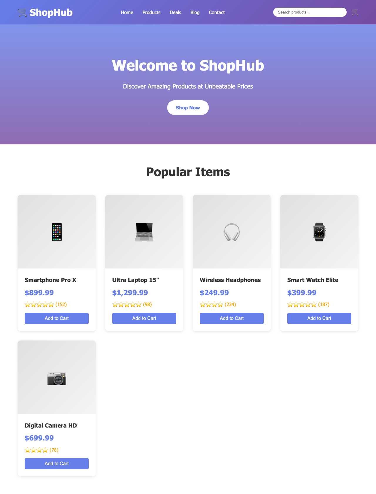 Screenshot sample 15 for shopping-home-page / Claude Sonnet 4.5