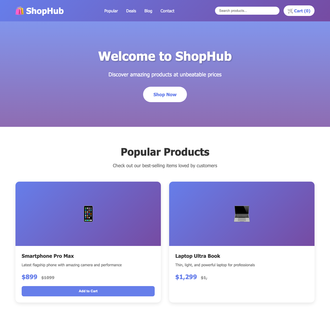 Screenshot sample 35 for shopping-home-page / Claude Sonnet 4.5