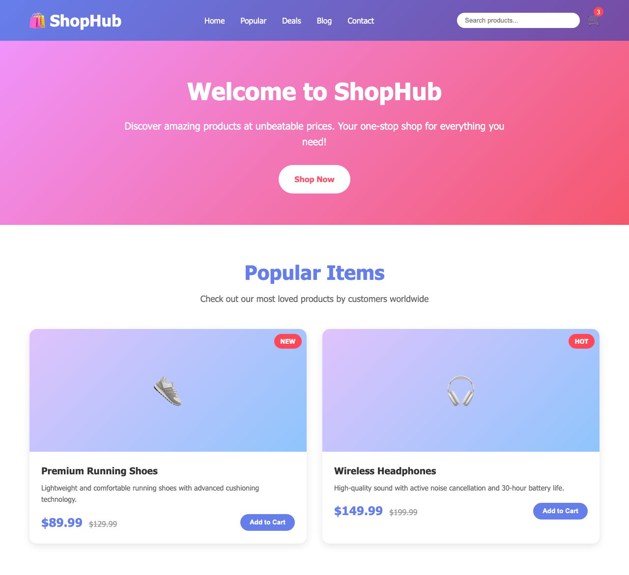 Screenshot sample 36 for shopping-home-page / Claude Sonnet 4.5