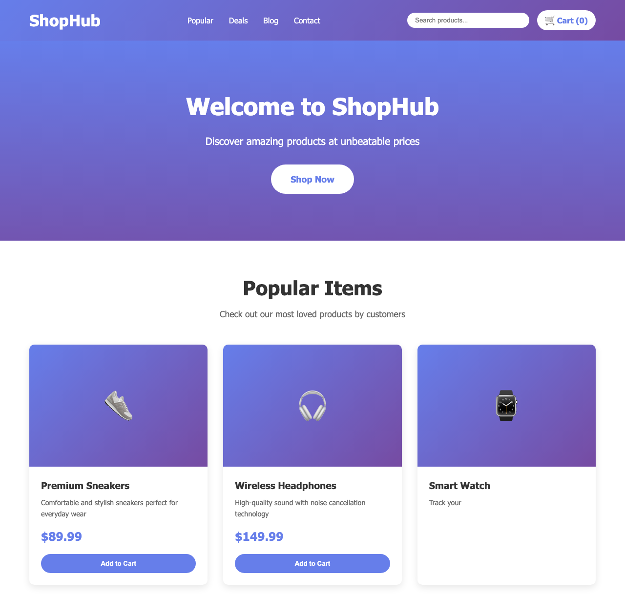 Screenshot sample 39 for shopping-home-page / Claude Sonnet 4.5