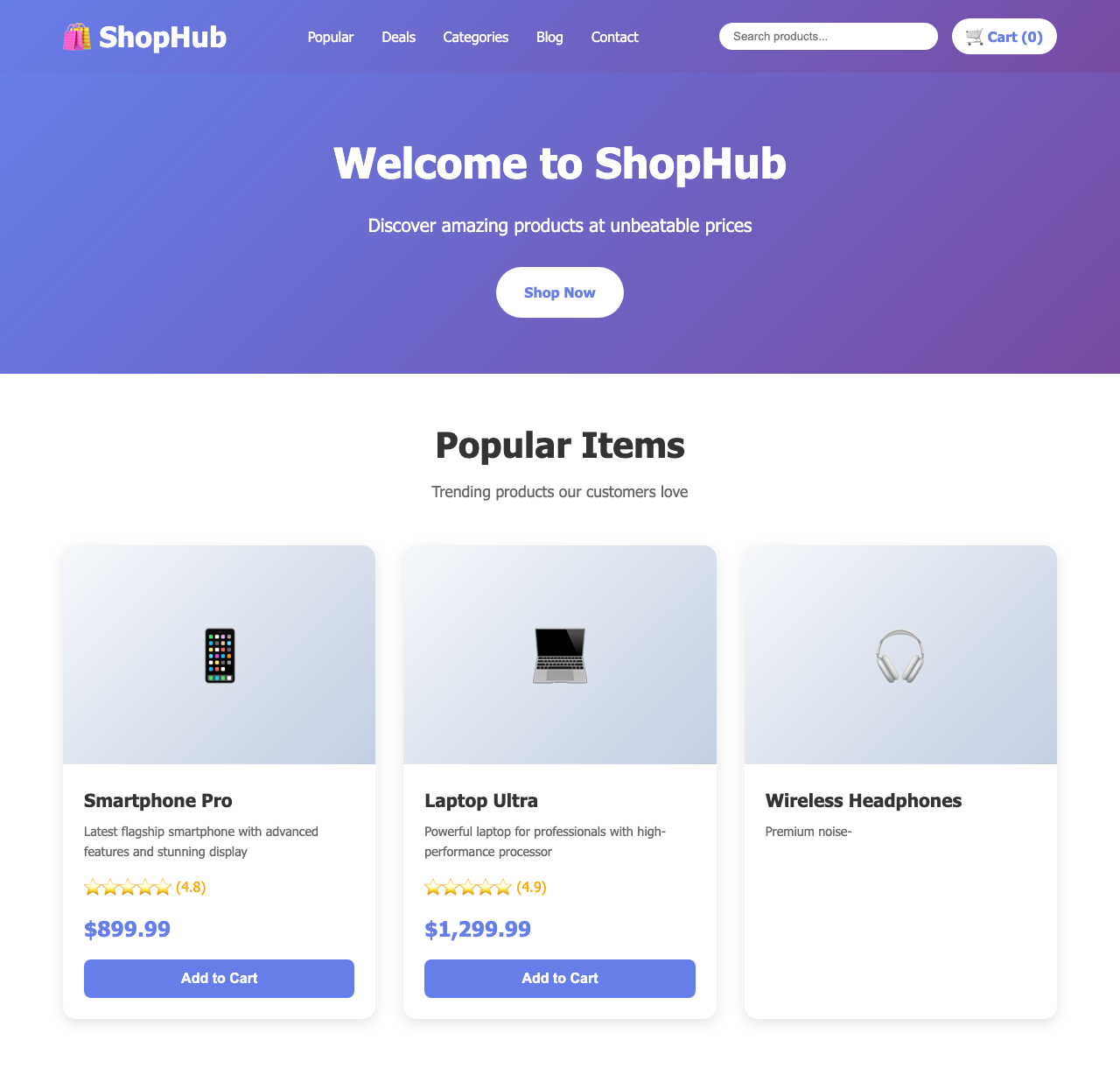Screenshot sample 41 for shopping-home-page / Claude Sonnet 4.5