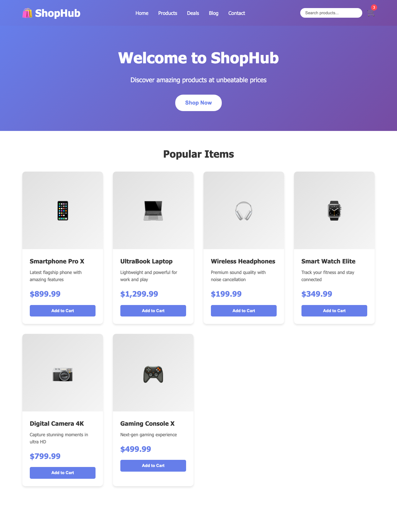 Screenshot sample 46 for shopping-home-page / Claude Sonnet 4.5