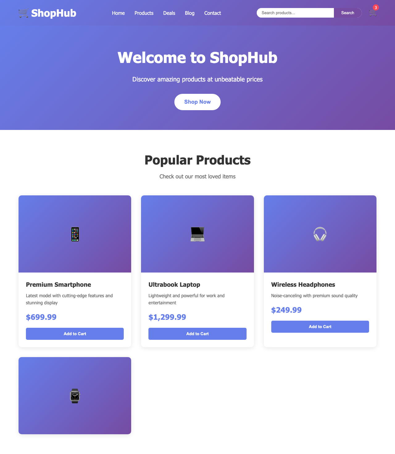 Screenshot sample 48 for shopping-home-page / Claude Sonnet 4.5