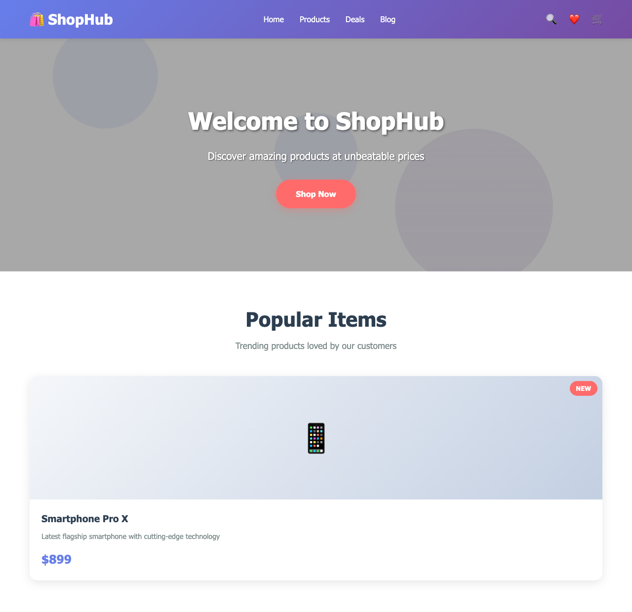 Screenshot sample 49 for shopping-home-page / Claude Sonnet 4.5