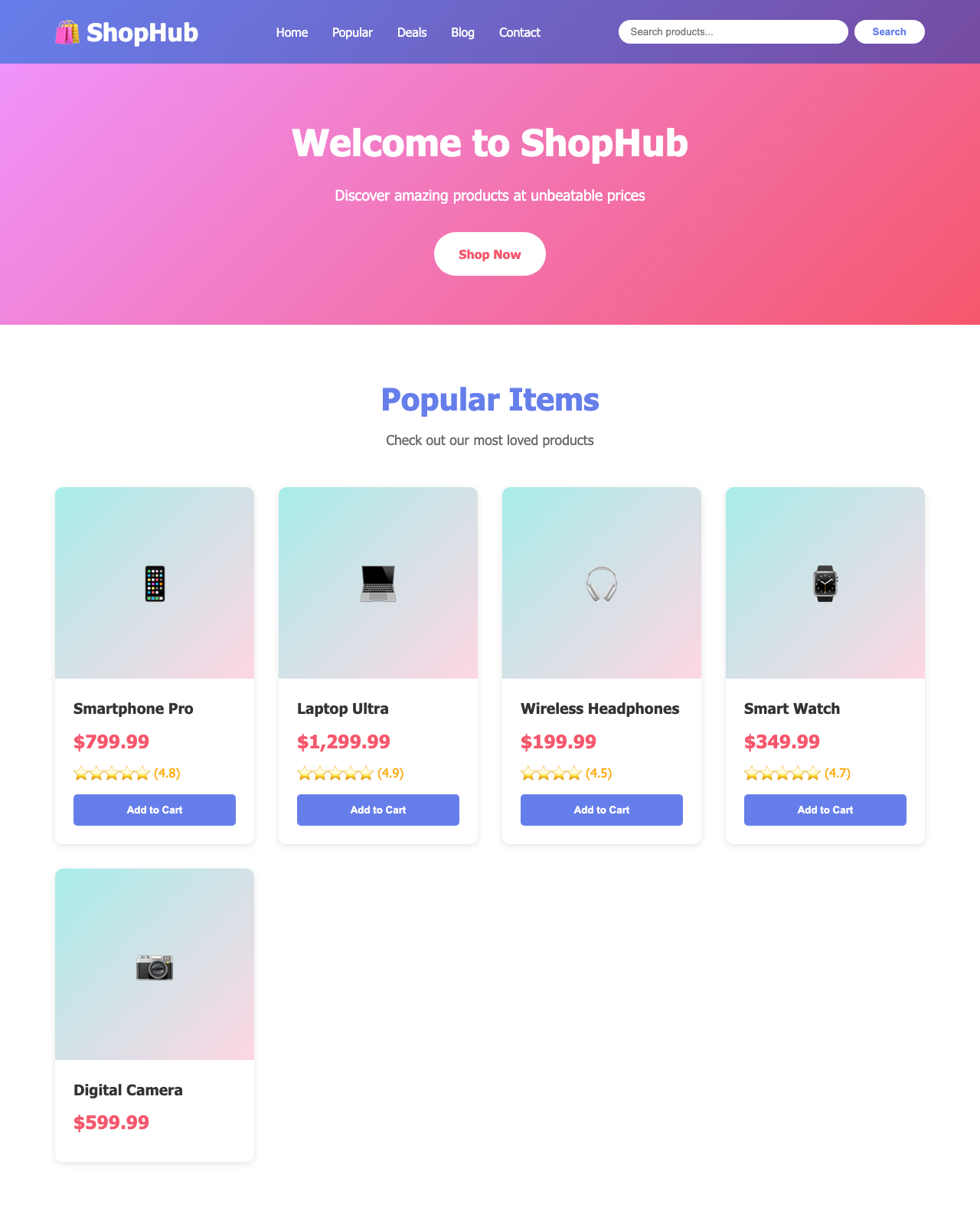 Screenshot sample 51 for shopping-home-page / Claude Sonnet 4.5
