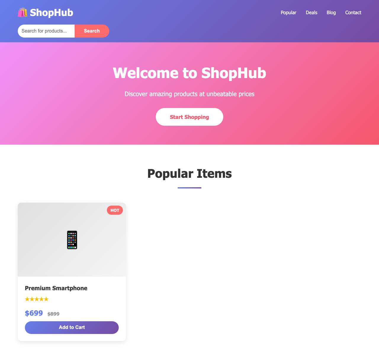 Screenshot sample 52 for shopping-home-page / Claude Sonnet 4.5