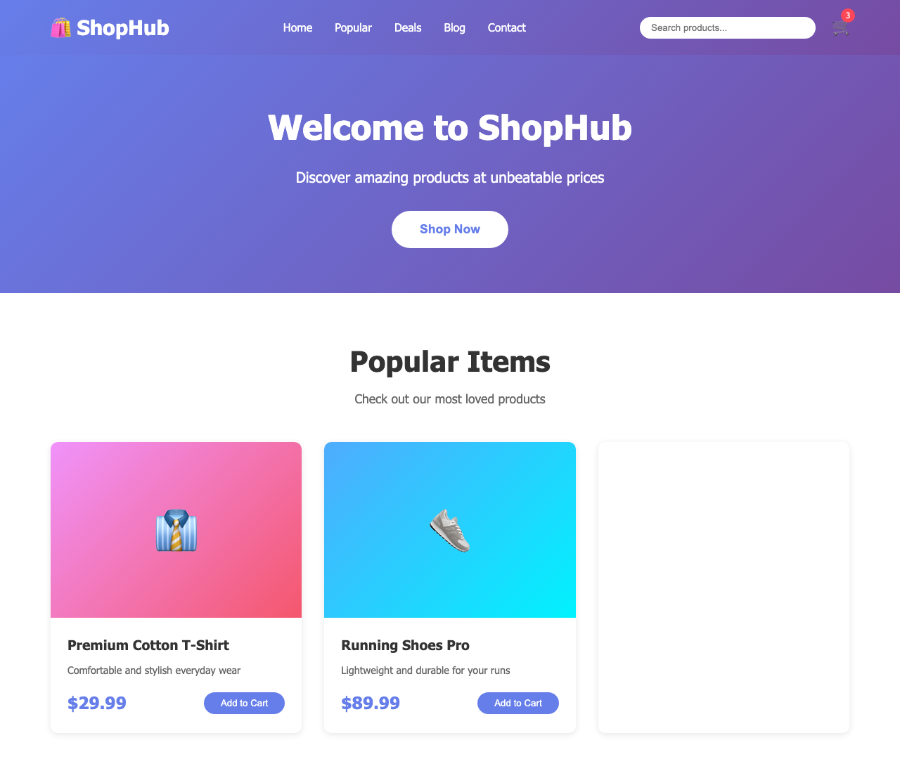 Screenshot sample 53 for shopping-home-page / Claude Sonnet 4.5