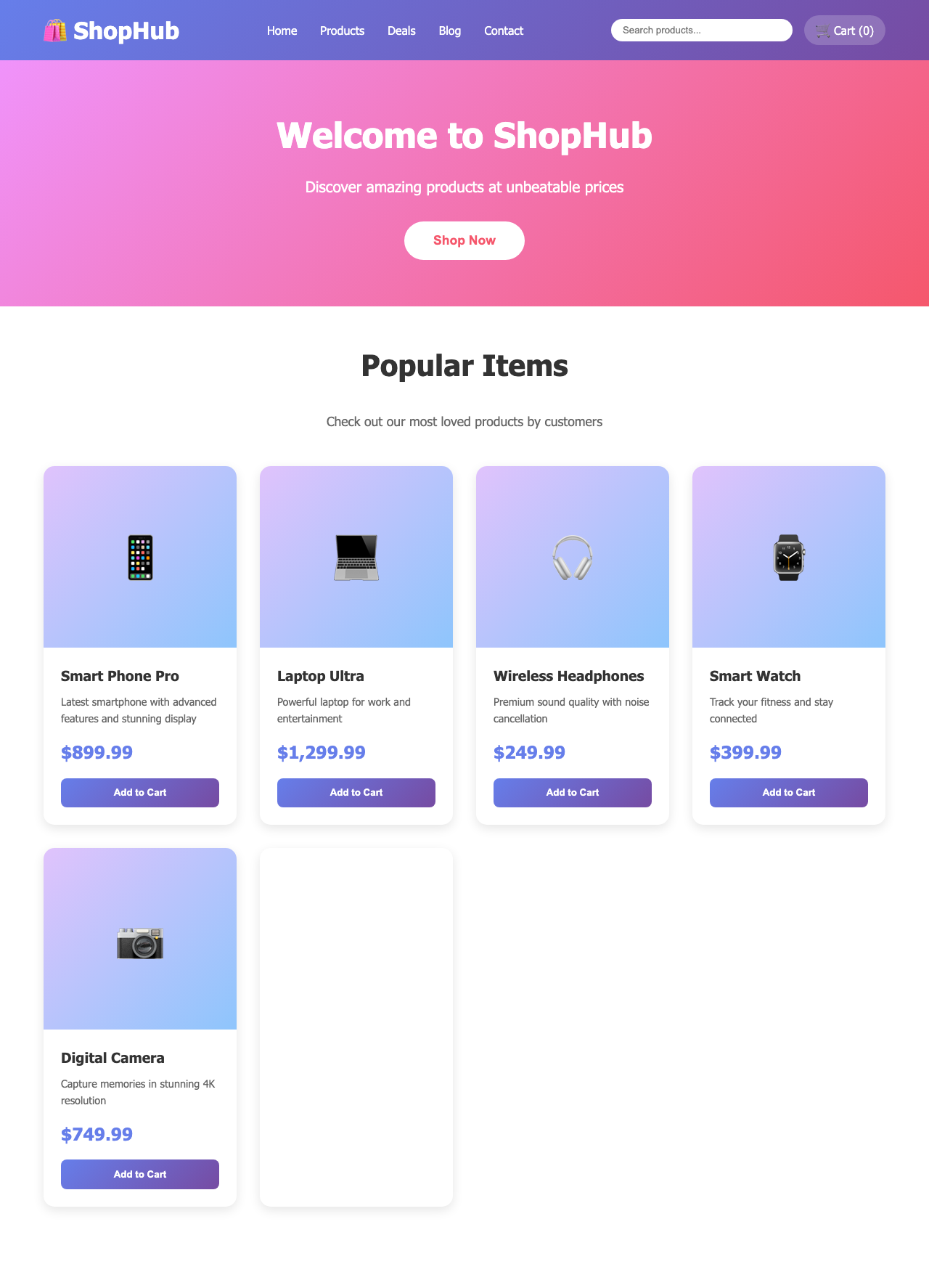 Screenshot sample 54 for shopping-home-page / Claude Sonnet 4.5