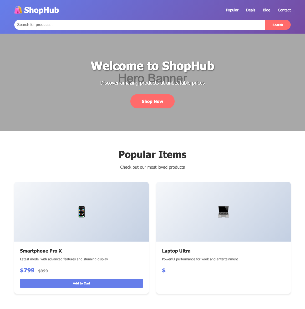 Screenshot sample 57 for shopping-home-page / Claude Sonnet 4.5