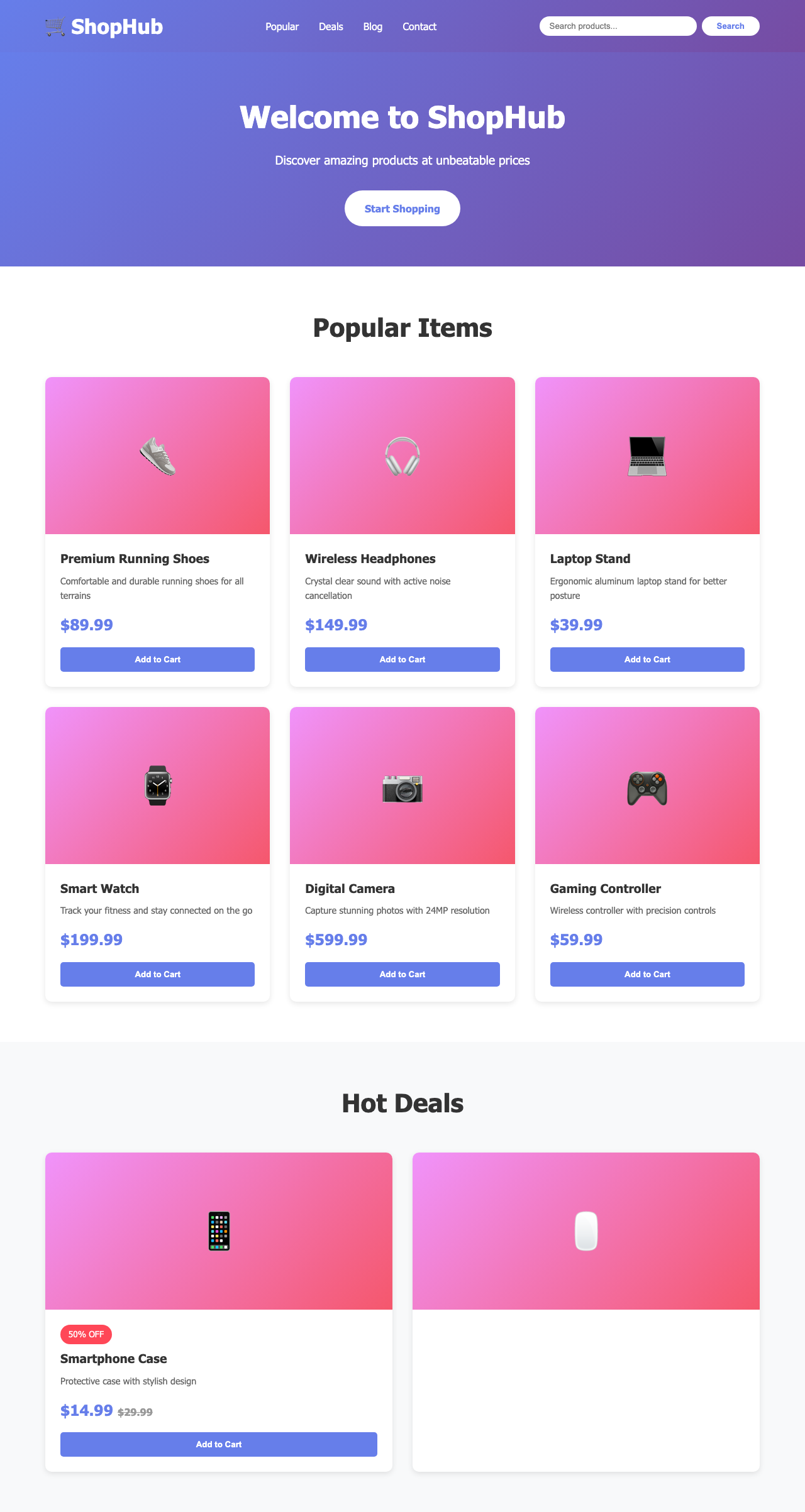 Screenshot sample 65 for shopping-home-page / Claude Sonnet 4.5