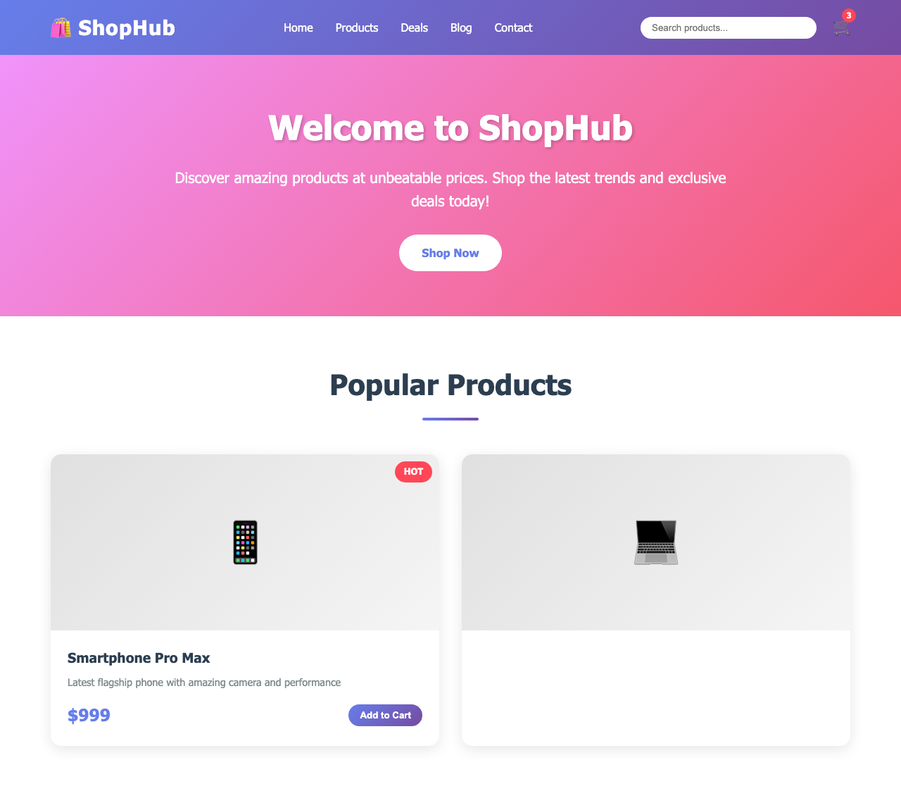 Screenshot sample 67 for shopping-home-page / Claude Sonnet 4.5