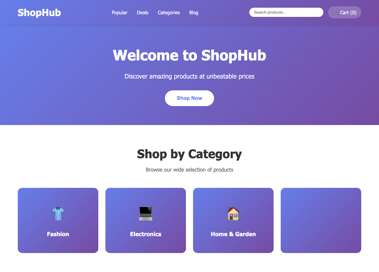 Screenshot sample 68 for shopping-home-page / Claude Sonnet 4.5