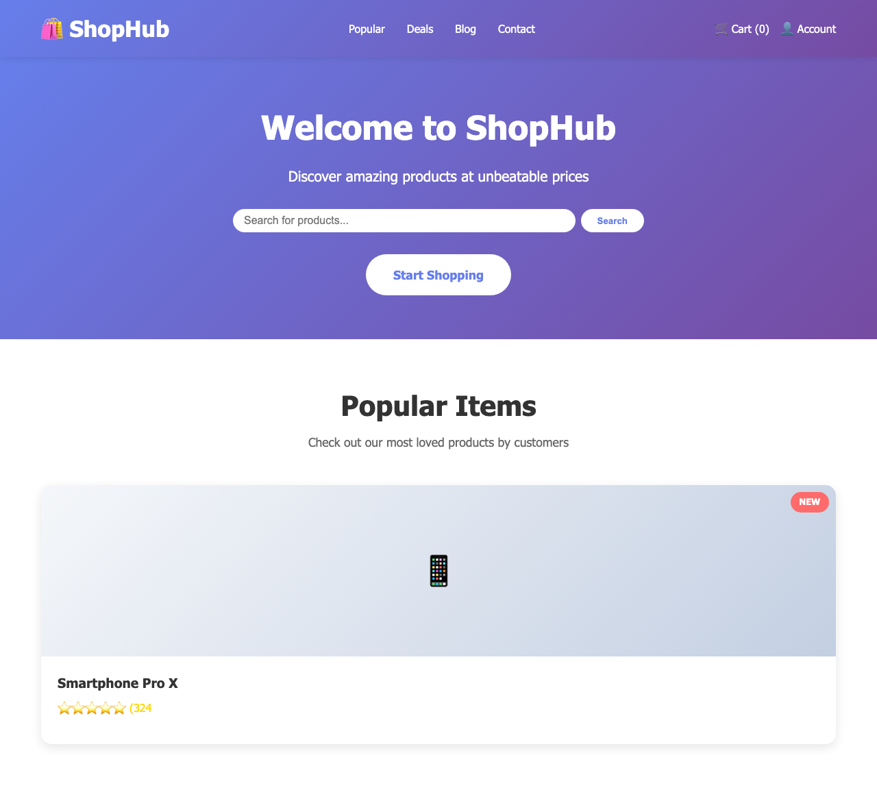 Screenshot sample 69 for shopping-home-page / Claude Sonnet 4.5