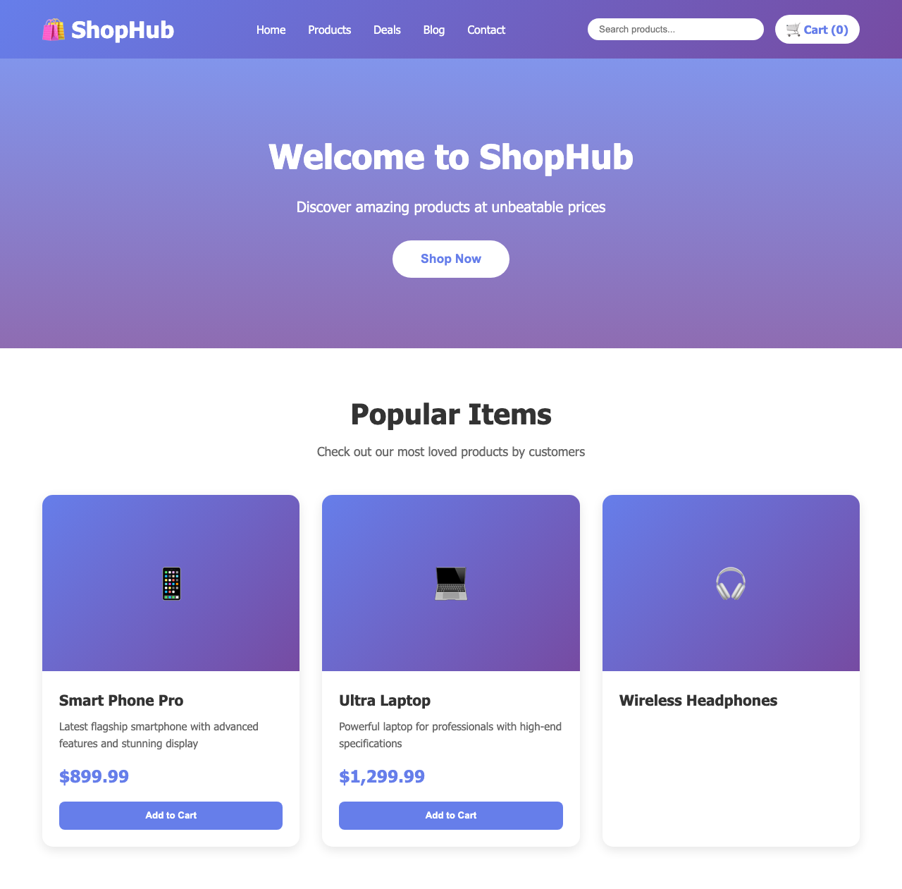 Screenshot sample 70 for shopping-home-page / Claude Sonnet 4.5
